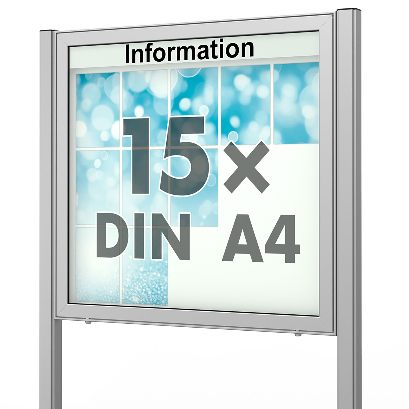 15 x DIN A4 Schaukasten Planus - mit Standbeinen 15 x DIN A4 Schaukasten Planus - mit Standbeinen